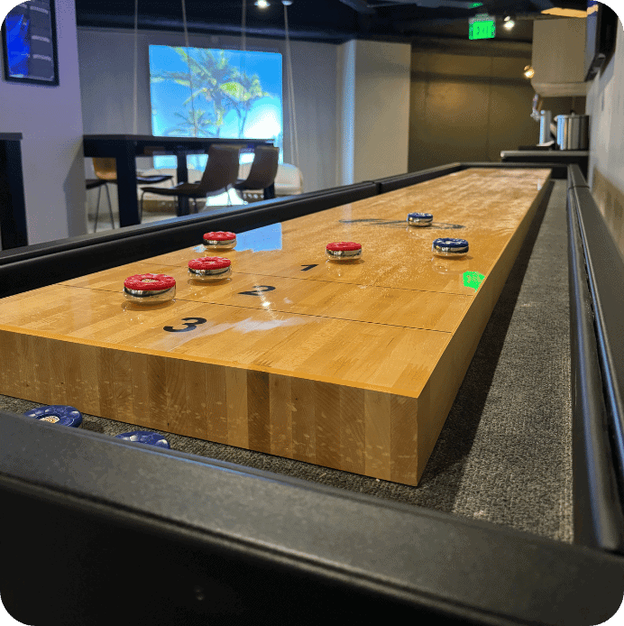 Shuffle Board game in the lounge.